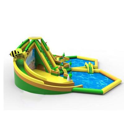 China Water Games Guagnzhou Factory Commercial Pool Slide Inflatable Water Park for sale