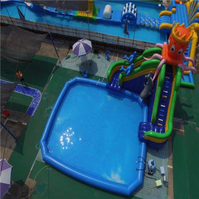 China Sea Inflatable Octopus Slide Water Games Guagnzhou Factory Land Water Park Inflatable Water Park for sale