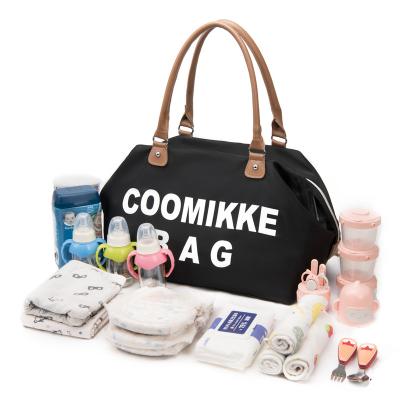 China Custom Large Capacity Printing Waterproof Diaper Multifunctional Daily Diaper Bags Mummy Bags for sale