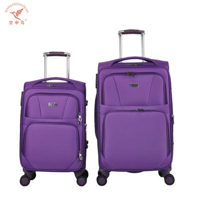 China China Factory Supply Single 2 Pcs Cheap Nylon Fabric Travel Luggage Bags Set For Over 20 Years for sale