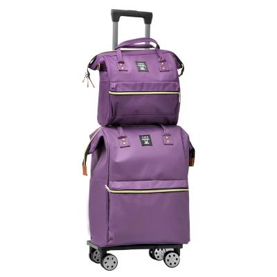 China Wholesale Fashion Waterproof 2 in 1 Suitcase Set Travel Backpack Trolley Luggage Bag On Wheel for sale