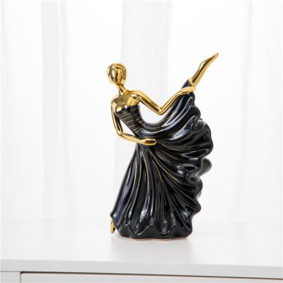 China Art Decor Wholesale hot sale dancing women shape european style ceramic decorations for home for sale