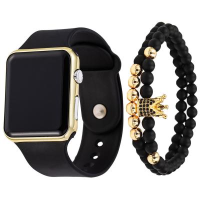 China Day/Date Smart Watch Men Wristwatches Electronic Smartwatch Clock Beads Crown Watch Strap Sets for sale