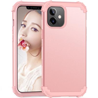 China Shockproof 3 in 1 Shockproof Armor Cover For Case Para 360 Hybrid Silicone Full PC iPhone 12 Pro 11 Max XS XR X Case for sale