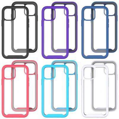 China Bulk Scratchproof Shockproof 3 in 1 Clear Acrylic PC TPU Smartphone Case Bumper Cover 360 Degree Clear Full Body Case For Iphone 11 for sale