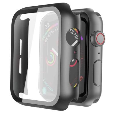 China Anti-fingerprint Tempered Glass Plastic PC Protective Bumper Case For Apple Watch, Cover For Apple Watch Case iwatch Series, Case For Apple Watch for sale