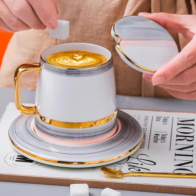 China Christmas Espresso Ceramic Coffee Cups and Saucer Tea Set Viable Nordic Arabic Turkish Porcelain Coffee Cups with Saucer for sale