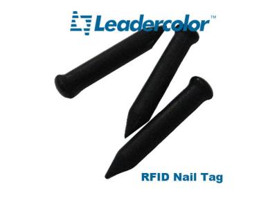 China Black Smart Plastic RFID Tag Card / RFID Nail Tag for Tree Management for sale