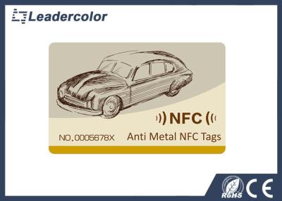 China NFC anti del metal de la gama larga marca tamaño estándar sin contacto de la tarjeta con etiqueta de crédito en venta