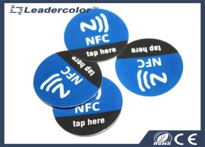 China High Frequency RFID Token , Waterproof NFC Token Sticker 35mm CMYK Printing for sale