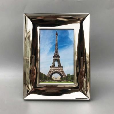 China Metal iron plated silver photo frame, shiny silver picture frame, high quality metal frame for sale