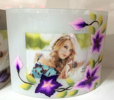 China Glass Curved Glass Picture Frame, Hand-painting Photo Frame, Different Types Photo Frames for sale