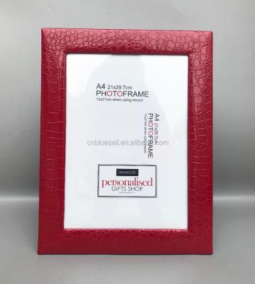 China Shiny red MDF picture frame, A4 photo frame (21x29.7cm), sexy photo frame for sale