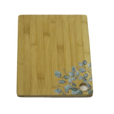 China Viable Bamboo Cutting Board for Kitchen with Beautiful Pattern Cheese Serving Platter Charcuterie Tips for sale