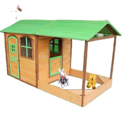 China Easily Assembled Wooden Toy Playhouse Outdoor Kids Children's Role Play House Playhouse for sale