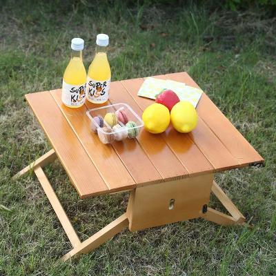 China Modern Multi-Function Outdoor Wooden Portable Picnic Barbecue Family Table Folding Pine Table Small Picnic Table for sale