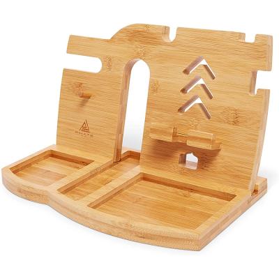 China Waterproof Wooden Dad Birthday Wife Husband Men Ash Key Holder Watch Phone Dock Organizer for sale