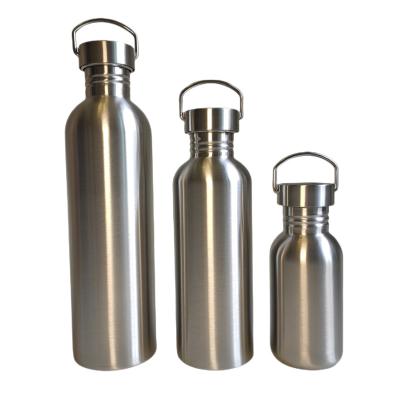 China Sustainable Hot Sale Stainless Steel Single Wall Camping Outside School Kids Children Water Bottles for sale