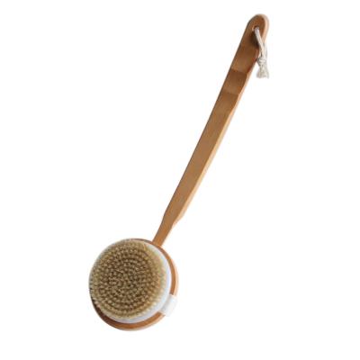 China Long Handle Replacement Head Bath Long Handle Back Cleaner Scrubber Shower Exfoliating Brushing Body Dry Brush for sale