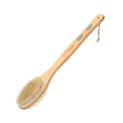 China Long Handle Eco Long Handle Bath Back Cleaner Scrubber Shower Exfoliating Brushing Body Dry Brush for sale