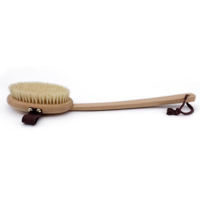 China All Natural Detachable Handle Long Handle Beech Natural Hair Bathroom Brush Factory Hair Bathroom Brush Sisal Body Brush For Men And Women for sale