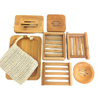 China Wholesale 100% Biodegradable Eco-Friendly Eco-friendly Natural Bamboo Wood Holder Wooden Soap Holder Sustainable for sale