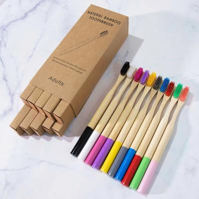 China Other Wholesale Kids Adults Natural Organic CERT Box BPA Free Custom Soft Bamboo Toothbrush For Hotel for sale