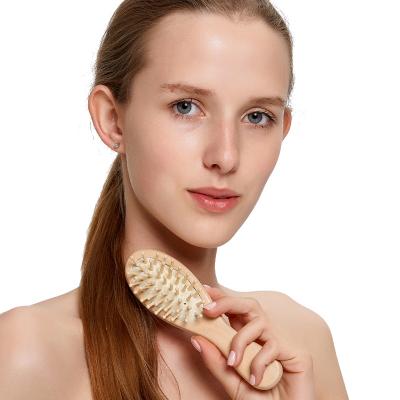 China Bedroom Kitchen Mini Massage Eco-Friendly Loss Vent Brush Hairbrush Airbag Bamboo Comb For Women for sale