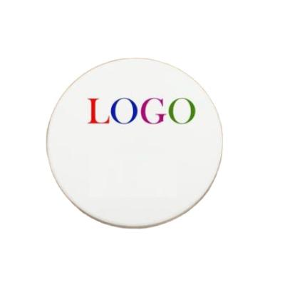 China Sustainable Wholesale Eco-friendly Natural Absorbent Ceramic Coaster With Custom Logo Round Shape Custom Coaster for sale