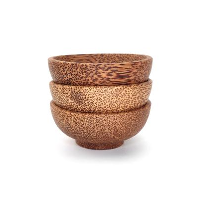 China Sustainable Custom Logo Eco - Friendly Natural Coconut Wooden Bowl for sale