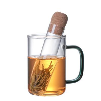 China Stocked Wholesale Cheap Glass Tube Shape Tea Filter Tea Infuser Food Grade For Bottle Teapot for sale