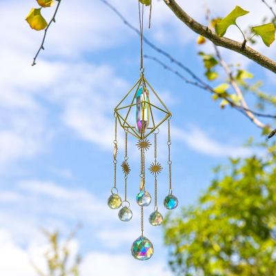 China Shiny America Rainbow Symphony Axicon Rainbow Window Light Sun Catcher Crystals Prism For Sun Catcher for sale