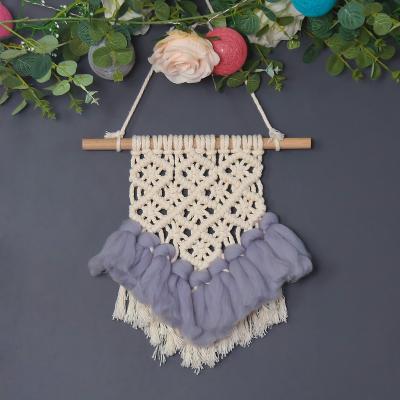 China Boho Bohemian Skirt Small Bohemian Boho Skirt Macrame Wall Hanging Tapestry Living Room Bedroom Nursery Home Gift for sale