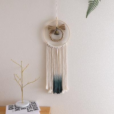 China Dream Craft Bohemian Macrame Boho Catcher Wall Hanging with Bell Tassels for Bedroom Art Decoration for sale