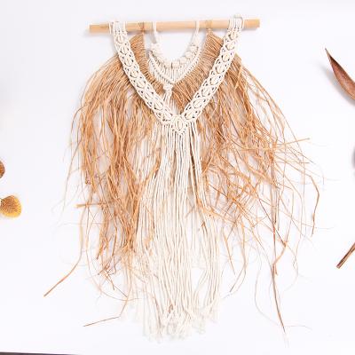 China 2022 Dream Redemption Bohemian Macrame Raffia Catcher Wall Hanging Living Room Bedroom Decoration for sale