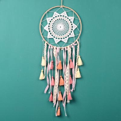 China 2022 European Bohemian Macrame Catcher Style Mini Wall Hanging House Art Children's Dream Room Decoration for sale