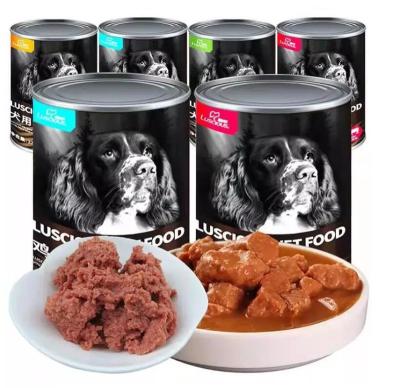 China Viable Factory Direct Canned Dog Food 375g/can Chicken/Beef Formula Can Be Mixed With Food Nutrition And Fattening Wet Food Dog Snacks for sale