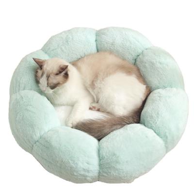 China Waterproof Warm Animal Round Pet Bed Deep Sleep Winter Free Dropshipping Free Sample Soft Sale Products for sale