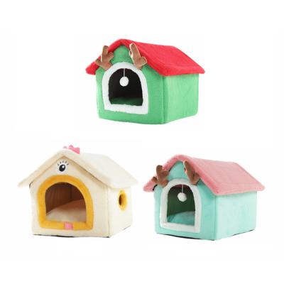 China Sustainable Winter Season Keep Cats Warm Removable Washable Enclosed Small Dogs House Pet Bed House For Pet for sale