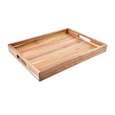 China Various Durable Promotional Goods Using Popular Product Wooden Valet Serving Rolling Tray for sale