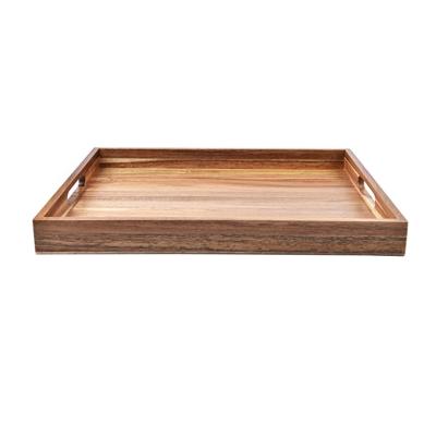 China Popular Hotel Hospitality Guaranteed Durable Hot Selling Quality Product Rustic Wooden Serving Tray for sale