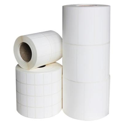 China Wholesale White Color Heat Sensitive Label Paper Label Rolls Stickers Direct Thermal Shipping Label Rolls for sale