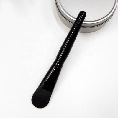 China Flat Brush Factory Wholesale Promotion Cheap Black Single Make Up Brushes For Foundation Liquid Makeup for sale