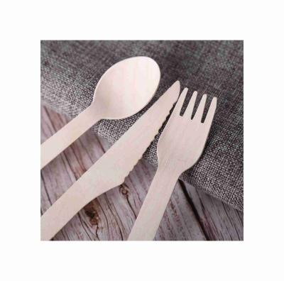 China Eco Individual Cutlery Set Wooden Disposable Utensils Disposable Dressing Set for sale