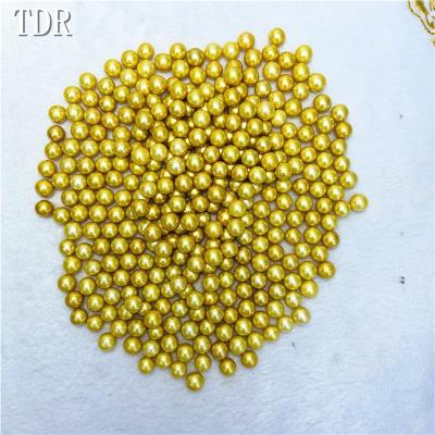 China 8.5-9.5mm round shape gold color real pearl freshwater pearl freshwater pearl pearl for sale