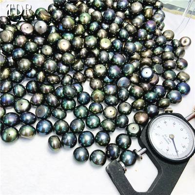 China Freshwater Pearl Dyed Color Button Loose Pearls 12.5-14.5 mm Natural Freshwater From China for sale