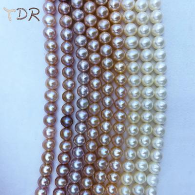 China Pearl China Freshwater Pearl Cultured Freshwater Pearls 8-8.5mm Round Strands For Jewelry Necklace for sale