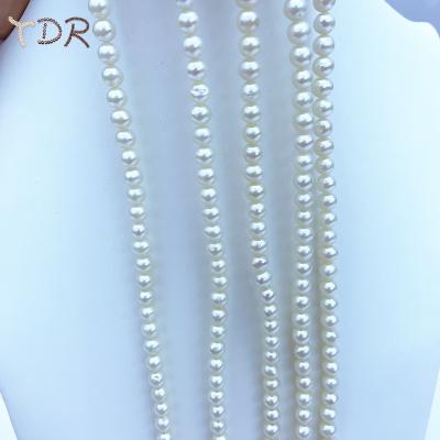 China New Arrival Chinese Freshwater Akoya Pearl 5.5-6 Mm Potato Freshwater Pearls Shape White Short Cheap Strands for sale