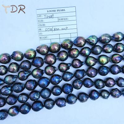 China Freshwater Pearl Baroque Core Strands 15-17 Mm Dyed Color Freshwater Pearls for sale