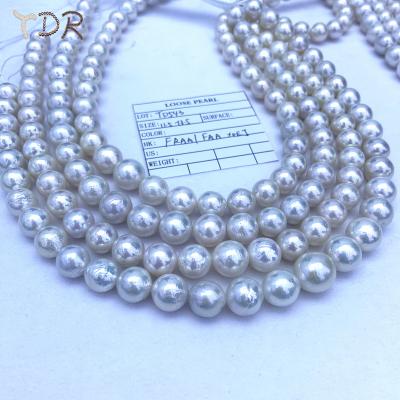 China Freshwater Pearl 11.5-13.5 mm Round Core Strand Baroque Jewelry Real Cultured Freshwater Pearls for sale